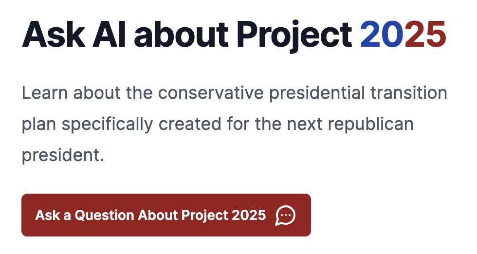 Project 2025 Chat gallery image