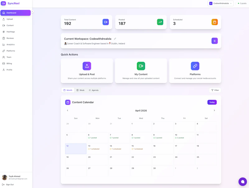 SyncReel.io screenshot 1
