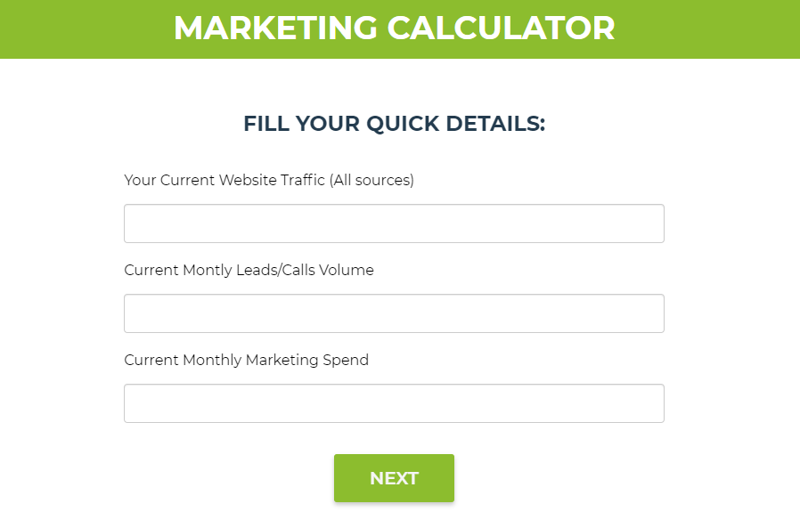 Digital Marketing ROI calculator