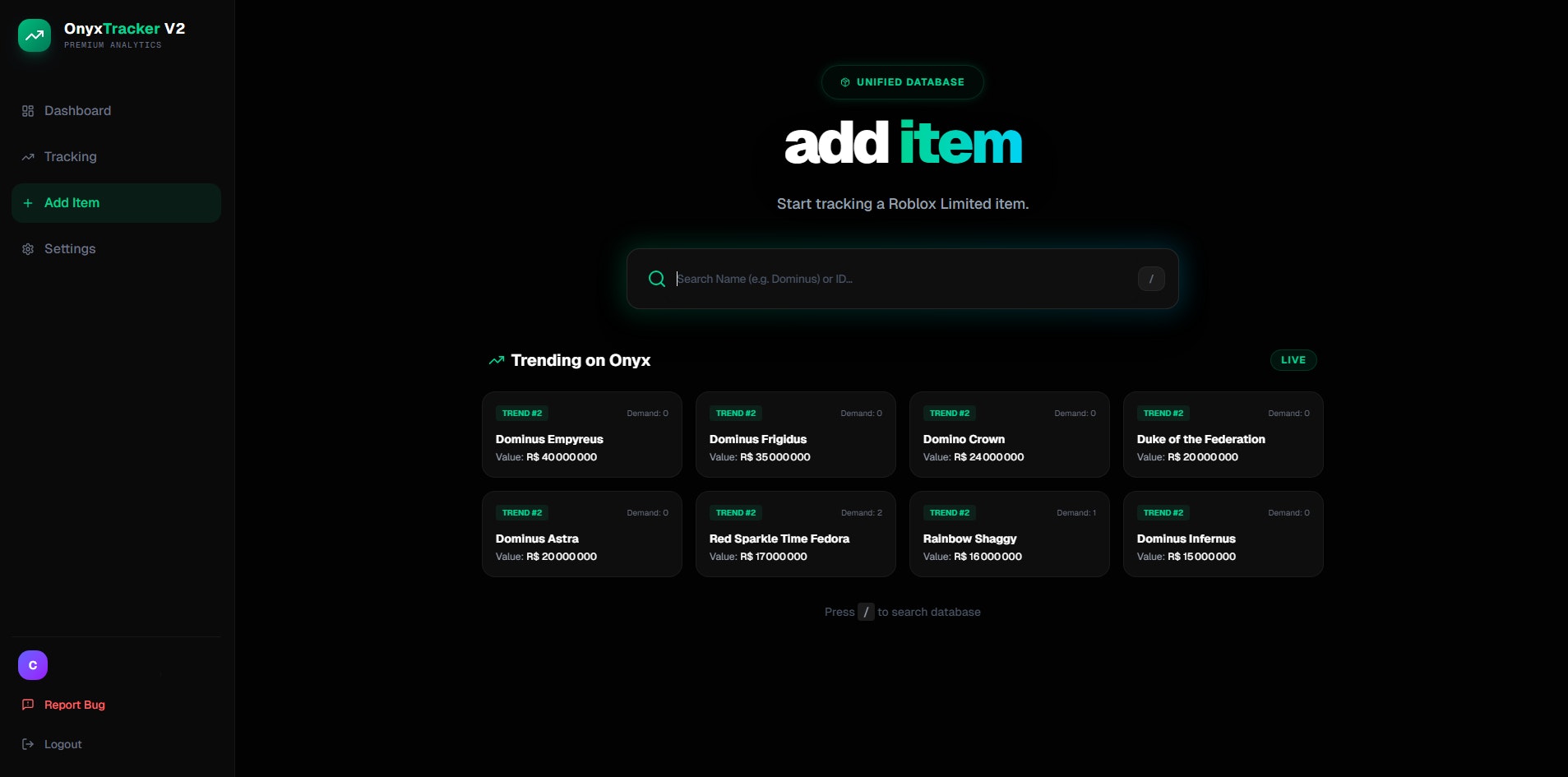 OnyxTracker - Screenshot 3 showing product features and functionality