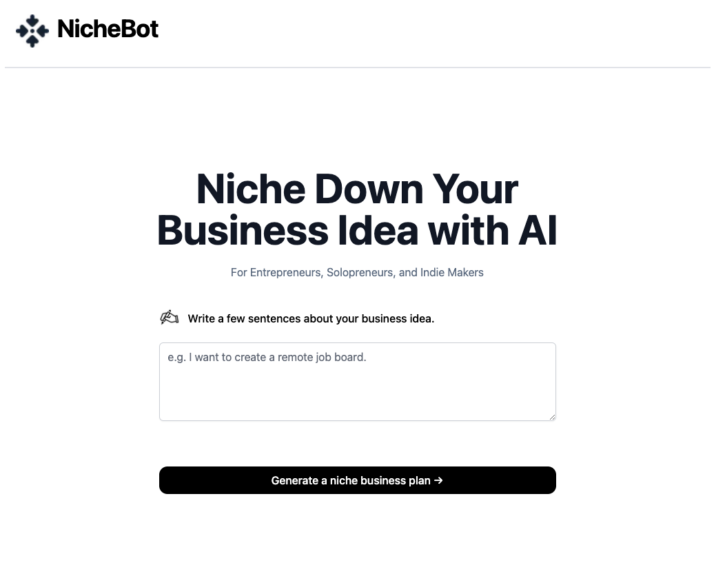 startuptile NicheBot-Gain AI-powered insights for your next winning niche