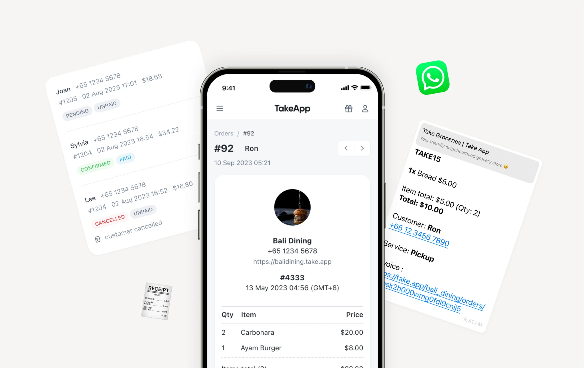 وسائط takeapp |تنظيم أوامر على WhatsApp - 🎁 صفقة الوقت |احصل على الشهر الأول عند دولار واحد 1