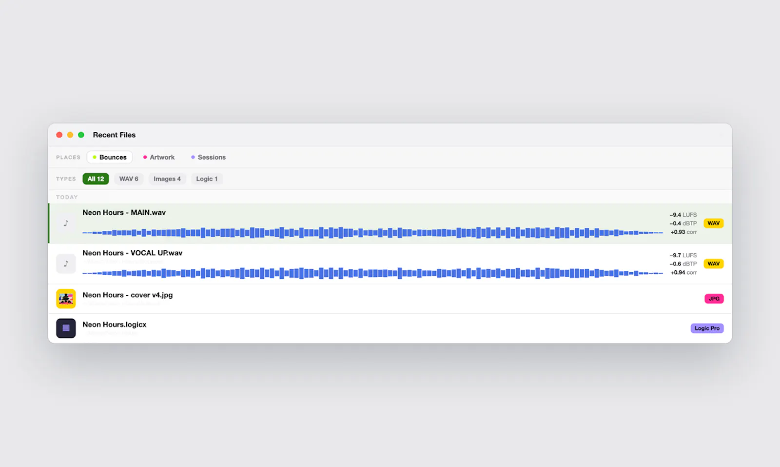 Recent Files screenshot 7