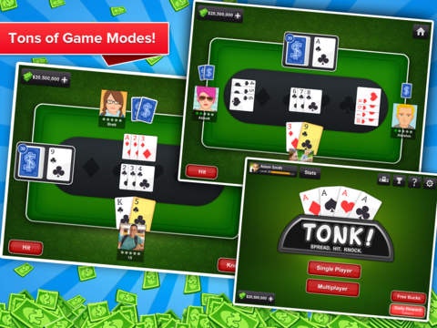 Tonk Card Game: Multiplayer