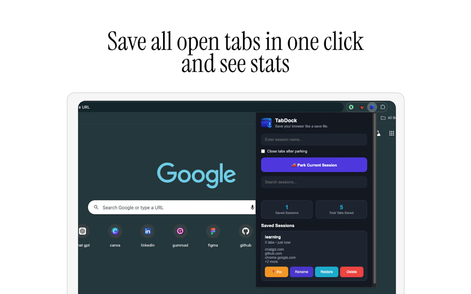 TabDock screenshot 2