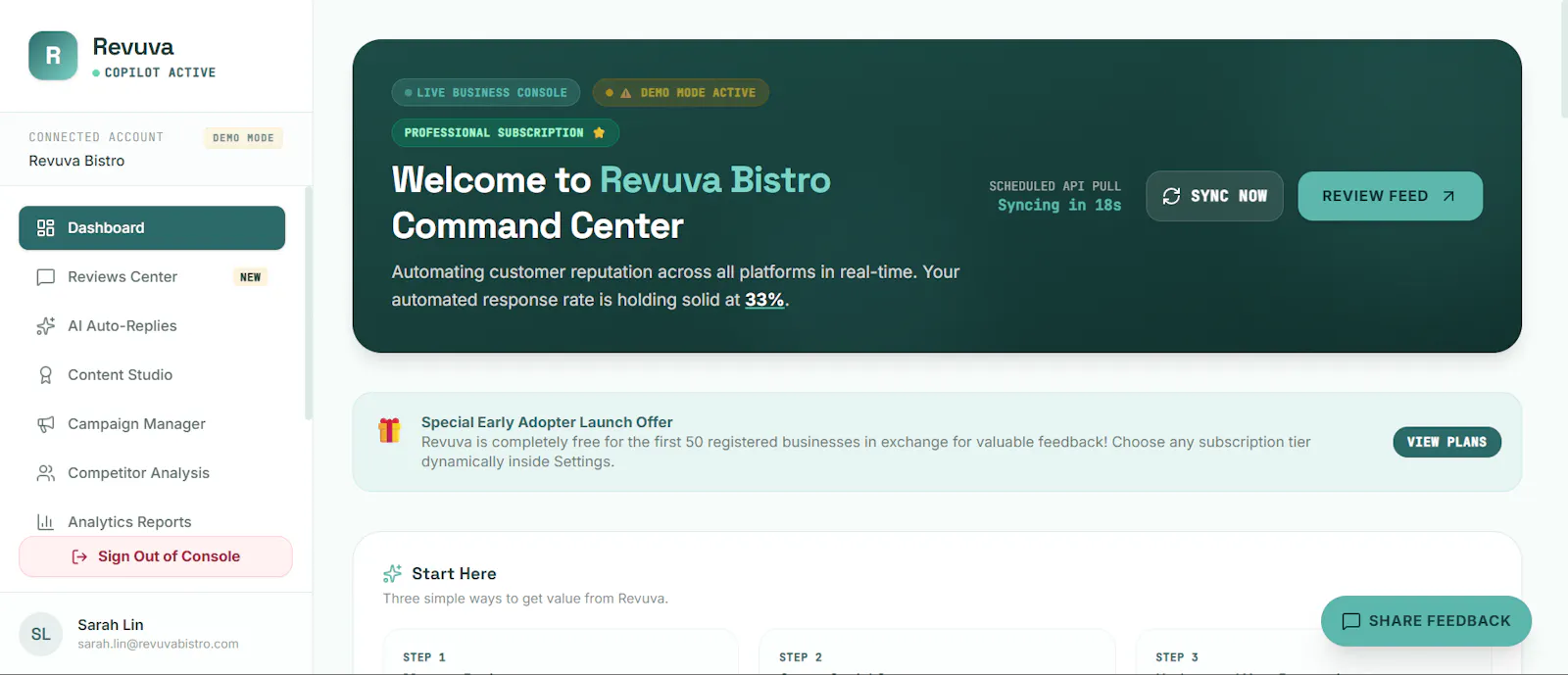 Revuva - AI Reputation Copilot screenshot 2