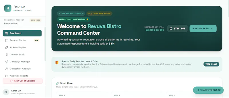 Revuva - AI Reputation Copilot screenshot 2