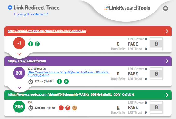 Link Redirect Trace