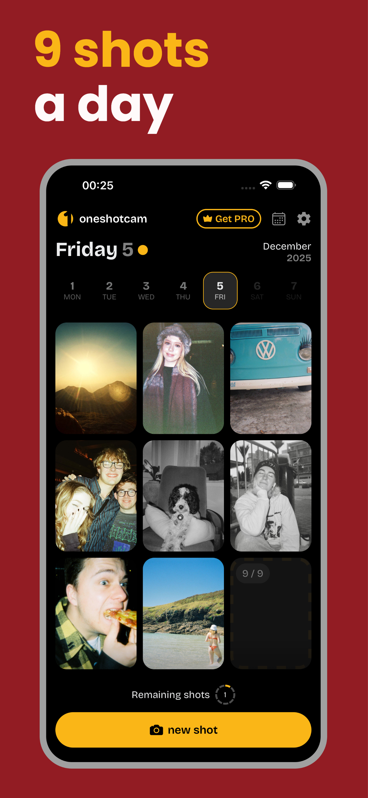 analog film camera · oneshotcam - Screenshot 3 showing product features and functionality