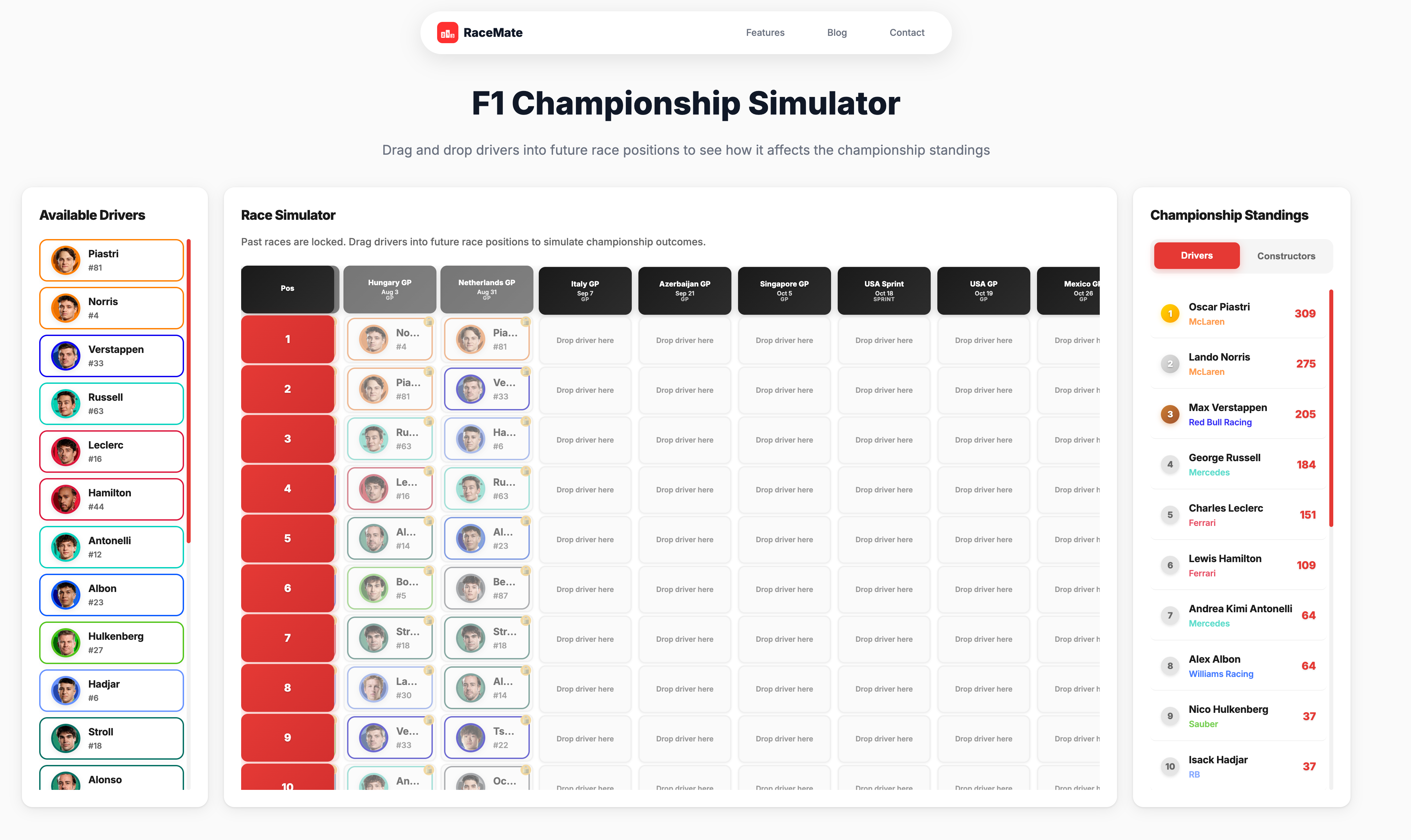 ラセメがシミュレートします - F1チャンピオンシップの戦いを予測してプレイしますメディア2