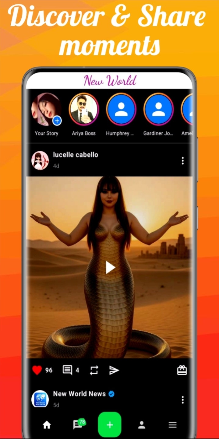 New World: Social Video Chat  - Screenshot 2 showing product features and functionality