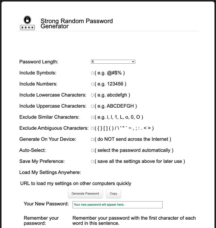 Forte generatore di password casuali - Genera password casuali forti con il nostro strumento online media 6