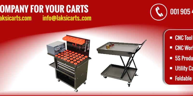 Foldable Utility Carts with Drawers media 1