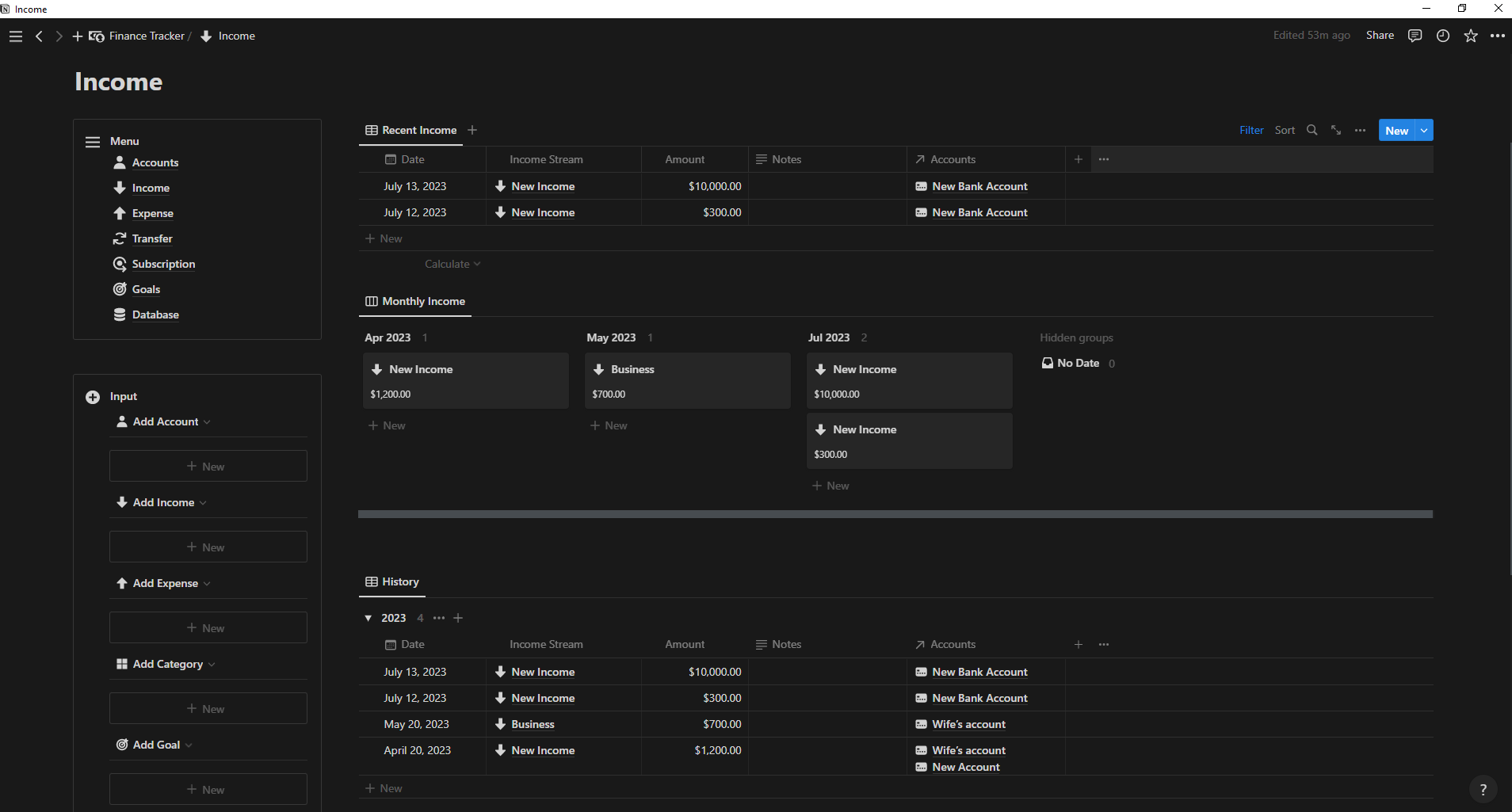 Notion Finance Tracker gallery image