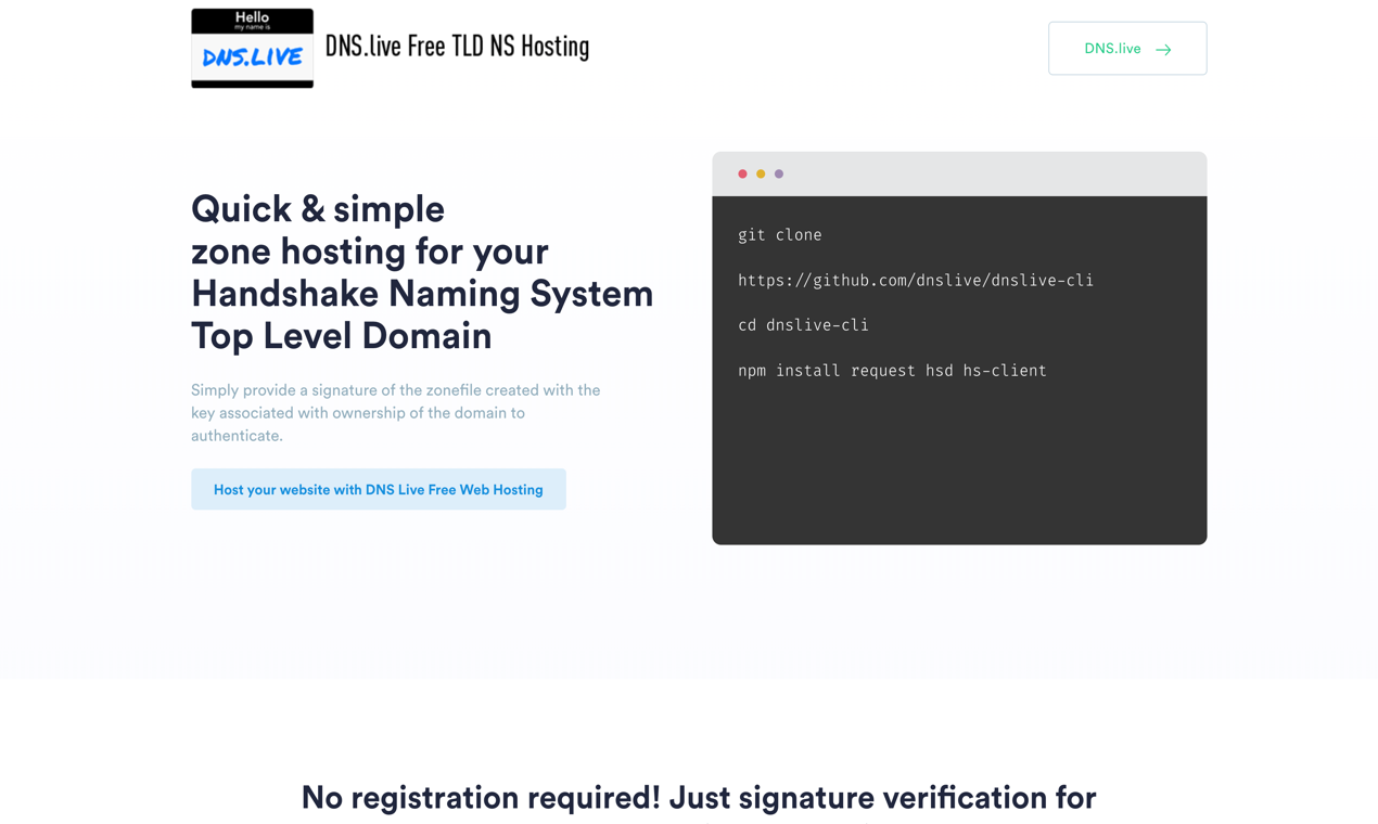DNS.Live - A Handshake Barometer gallery image