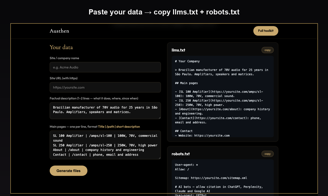 llms.txt Generator for AI gallery image