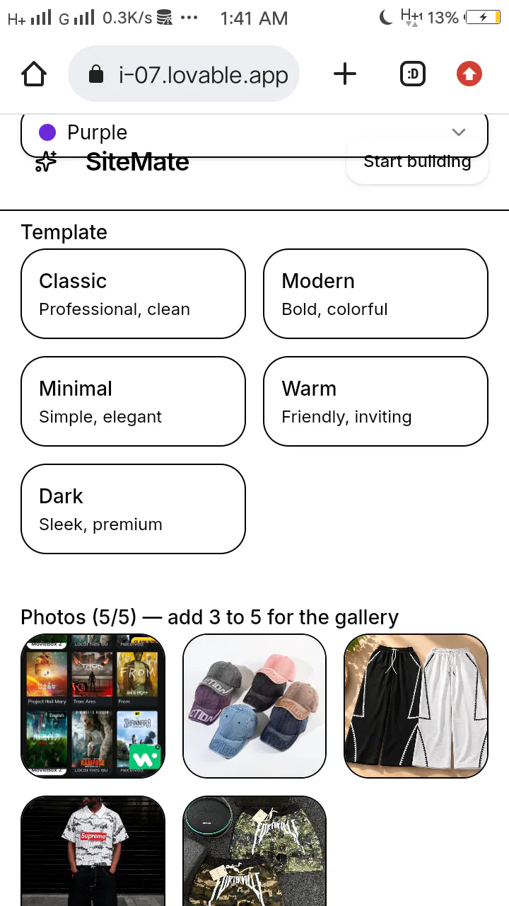 SiteMate — AI Website Builder gallery image