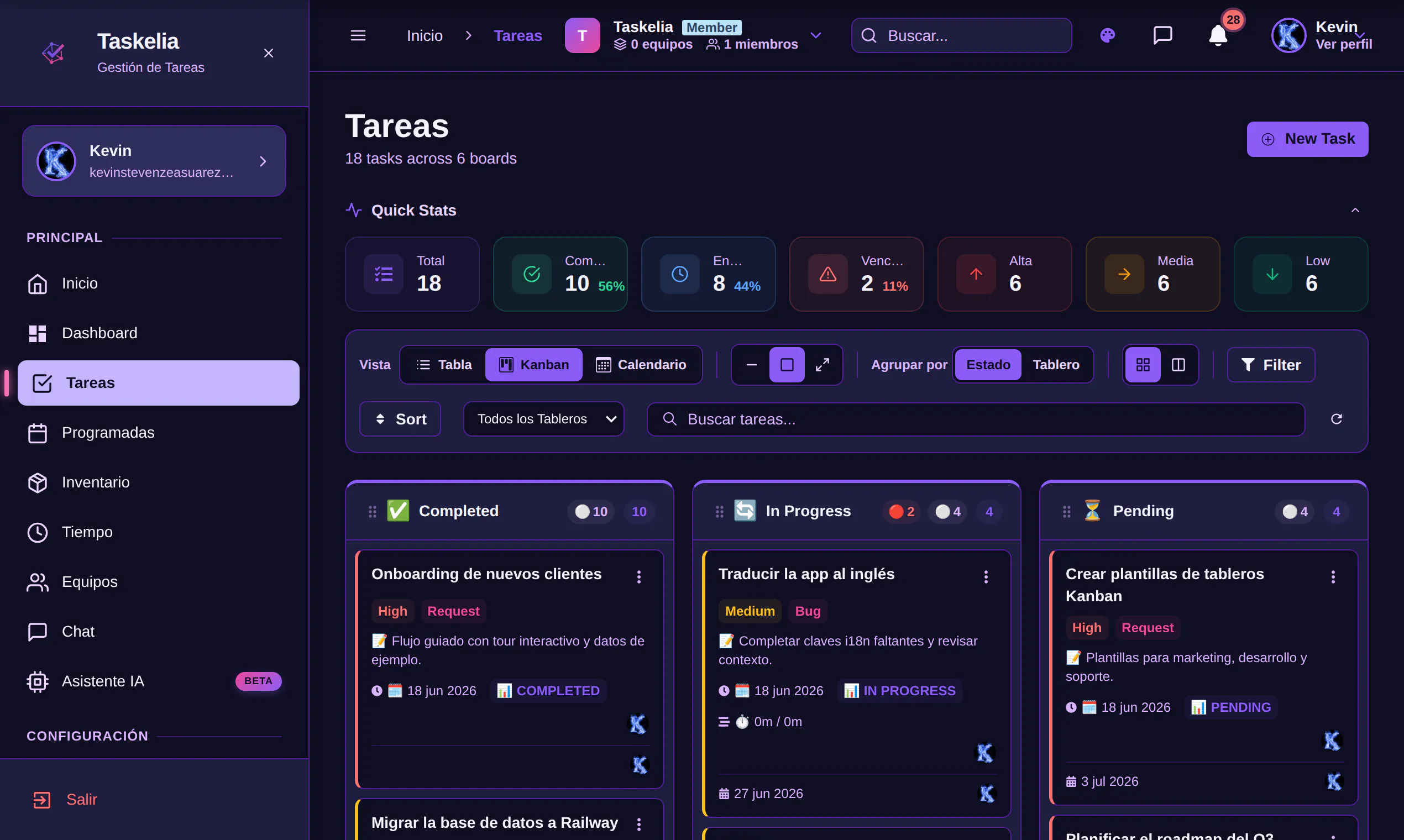 Taskelia — Gestión de Tareas y Equipos gallery image