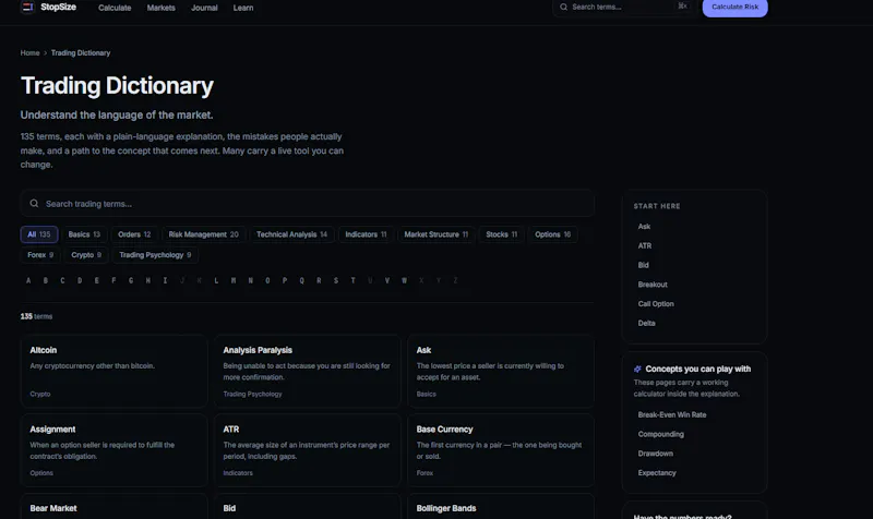 StopSize screenshot 2