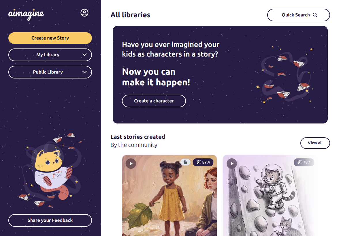 aimagine — Personalized bedtime stories gallery image