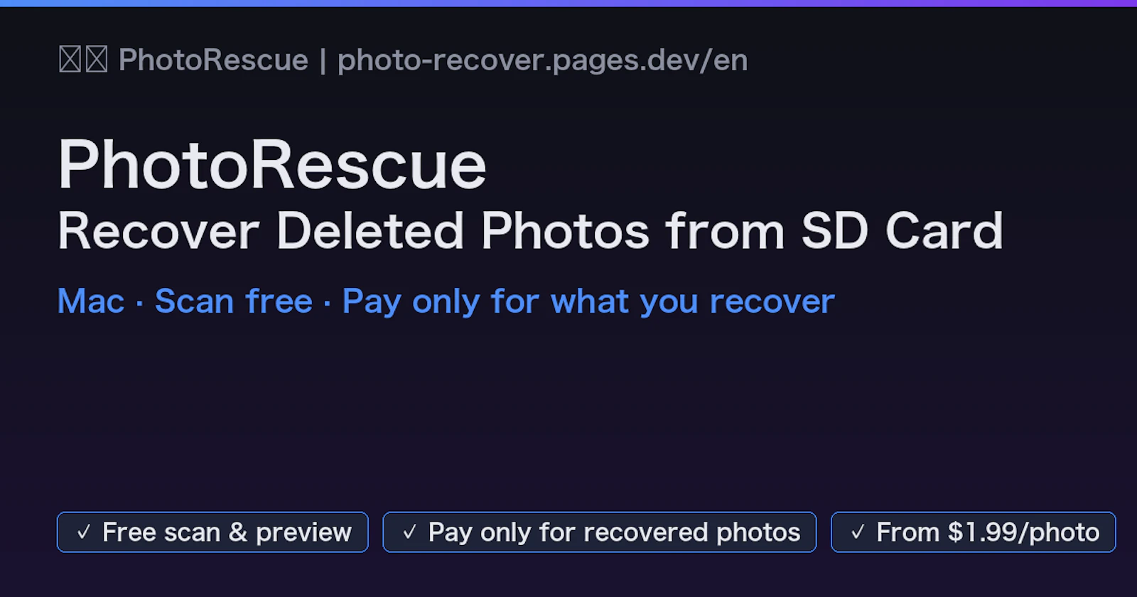 PhotoRescue screenshot 1