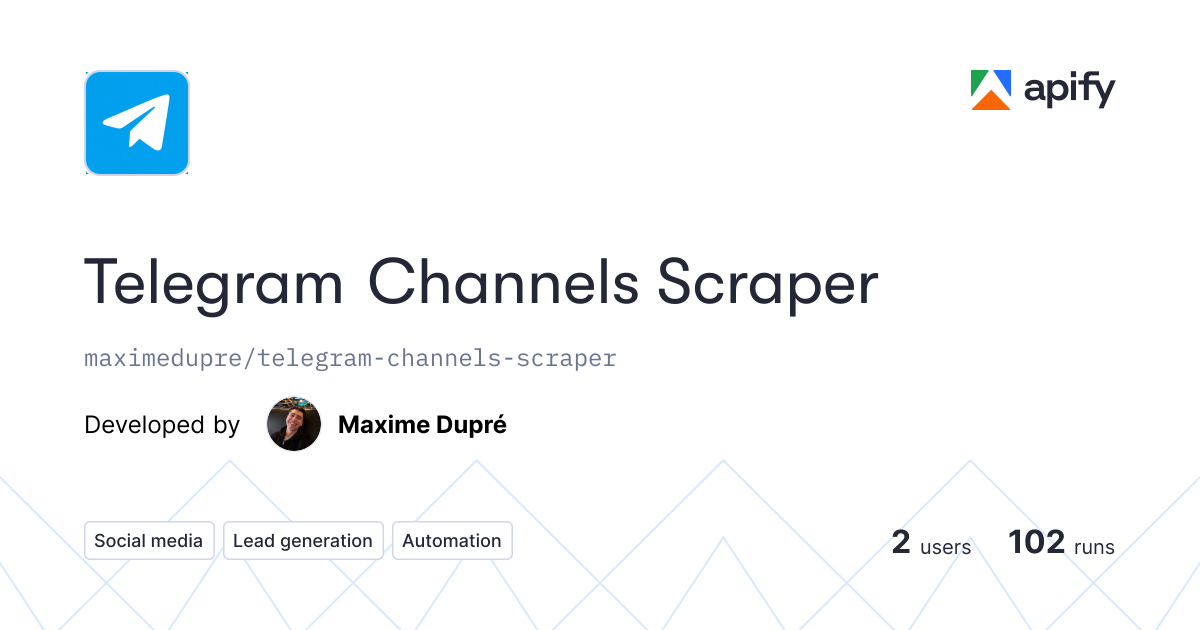 Telegram Channels Scraper gallery image