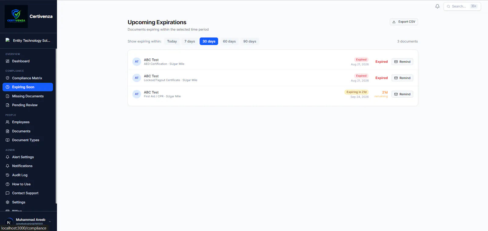 Certivenza screenshot 4