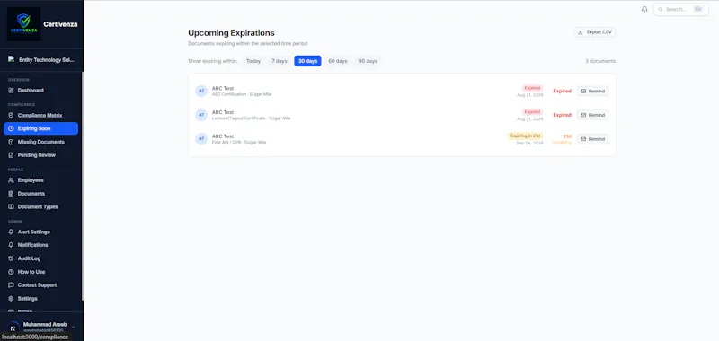 Certivenza screenshot 4