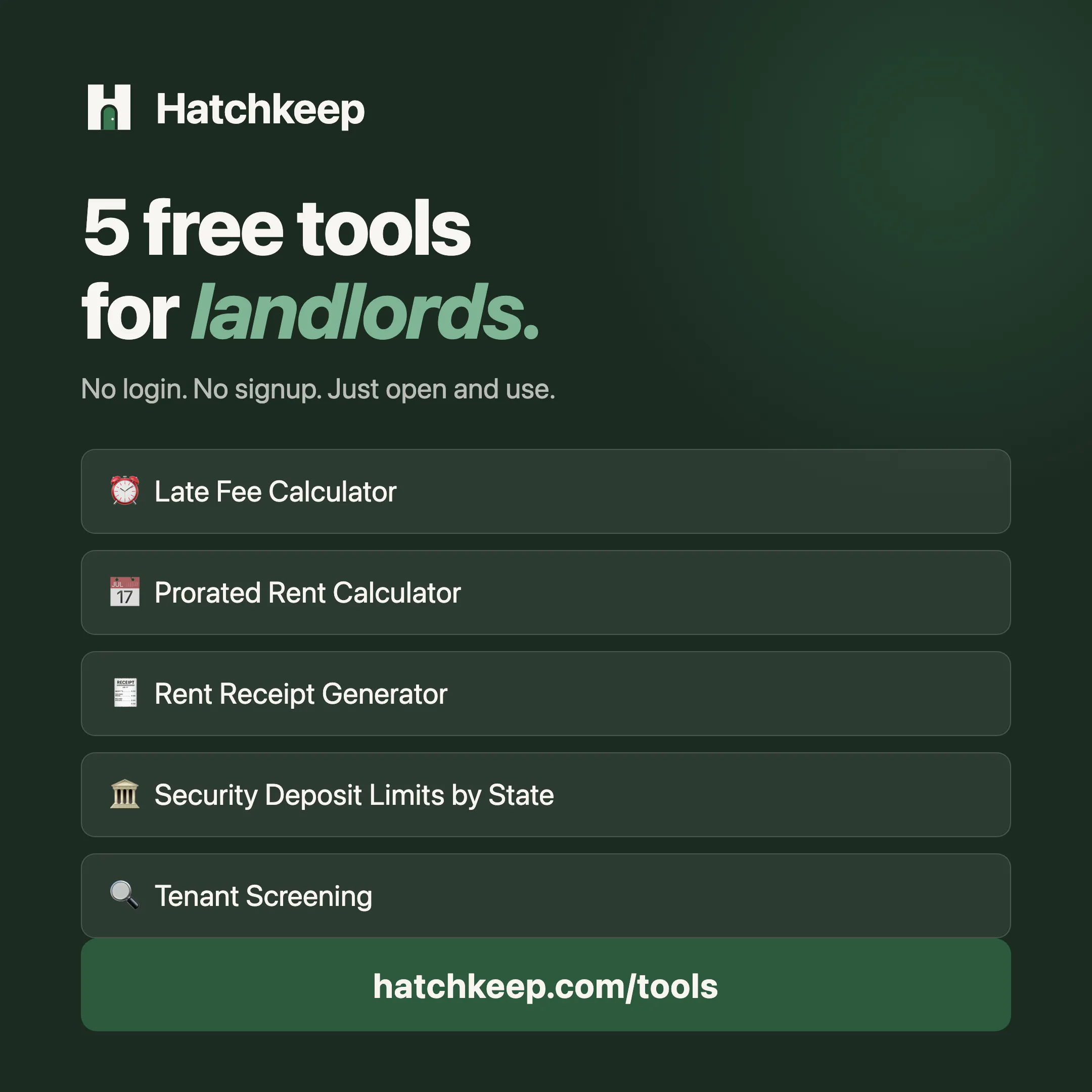 Hatchkeep — Free Property Management  gallery image