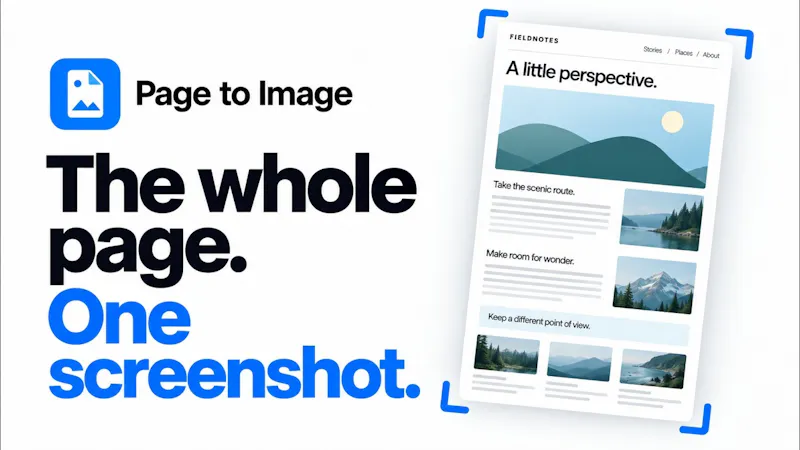 Page to Image - Screenshots & PDF screenshot 1 (video preview)