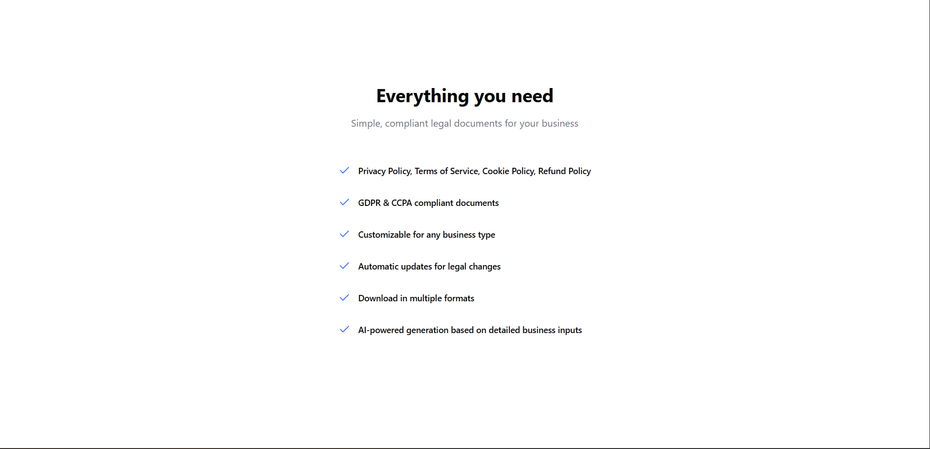 Tinyterms - Genera politiche e termini sulla privacy per il tuo sito web media 4