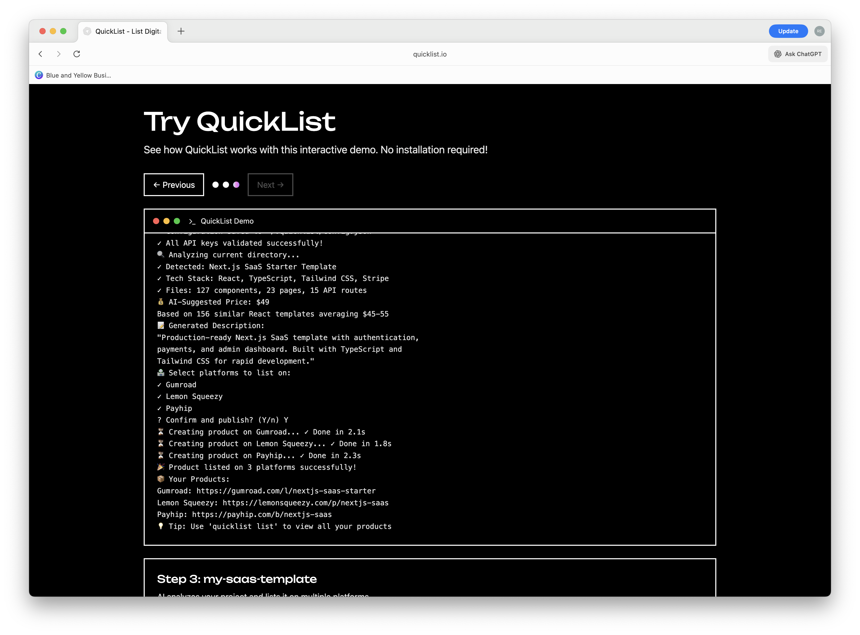 QuickList gallery image
