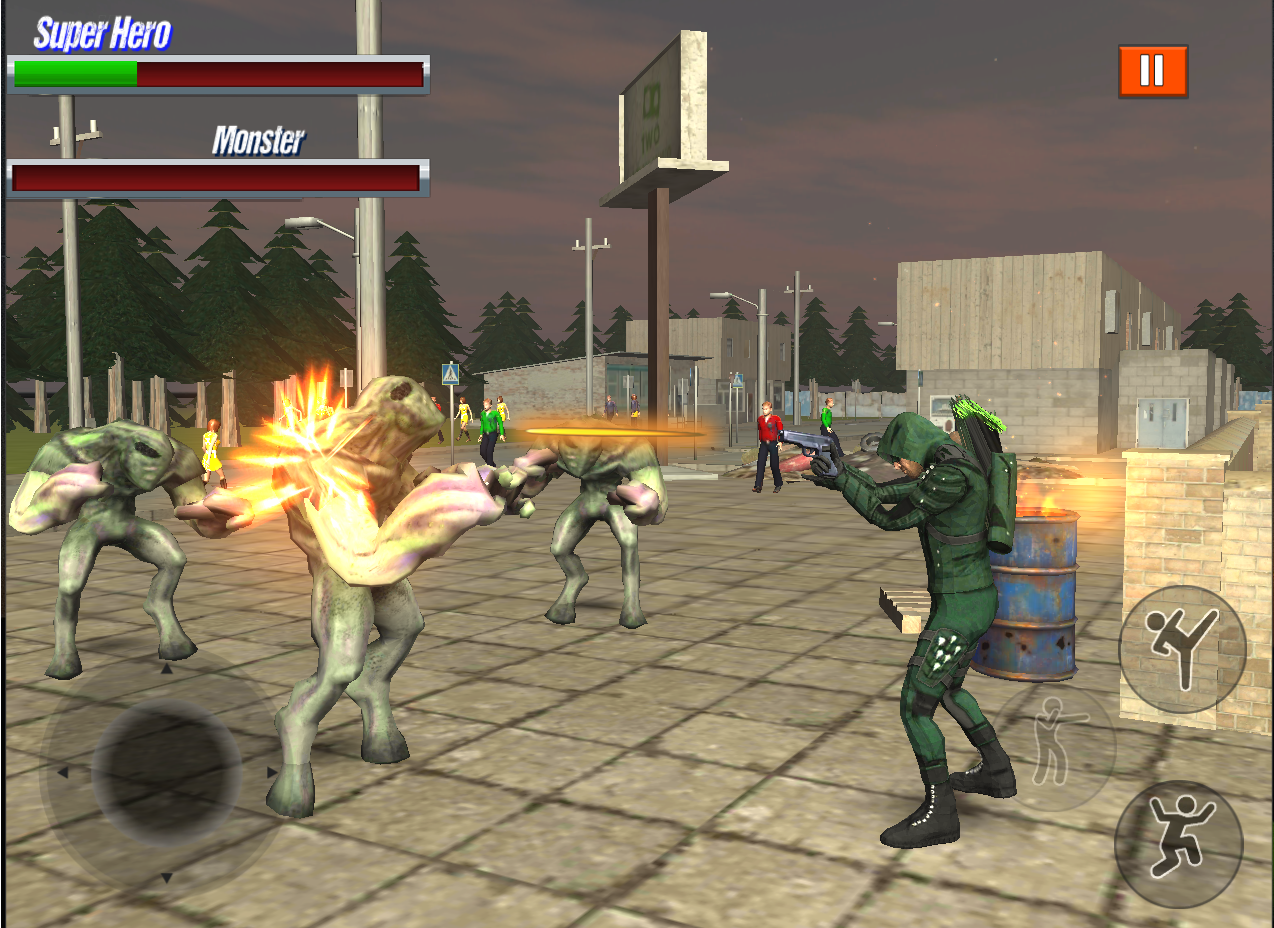 Superhero vs Incredible Monsters Fight in City gallery image