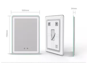 LED & Fog Free Bathroom LED Mirror gallery image