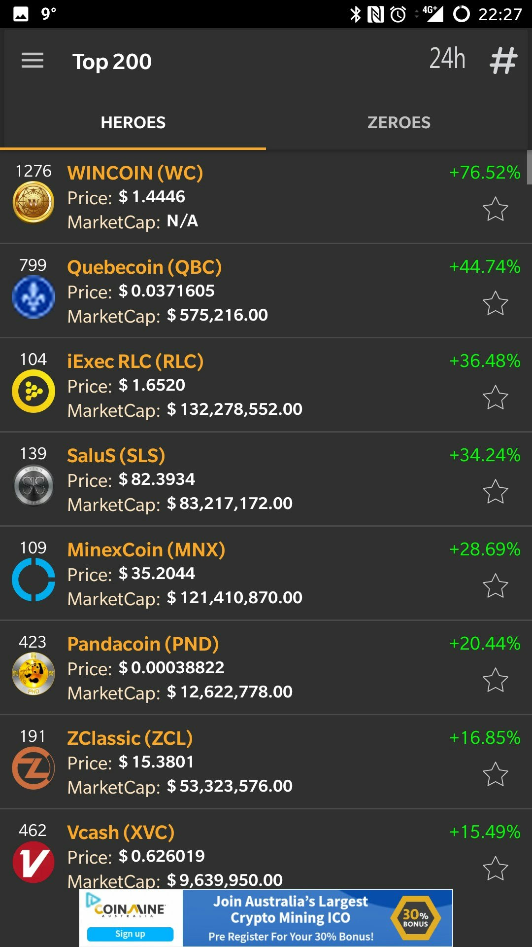 CoinMarketApp - Android by PrograMonks gallery image