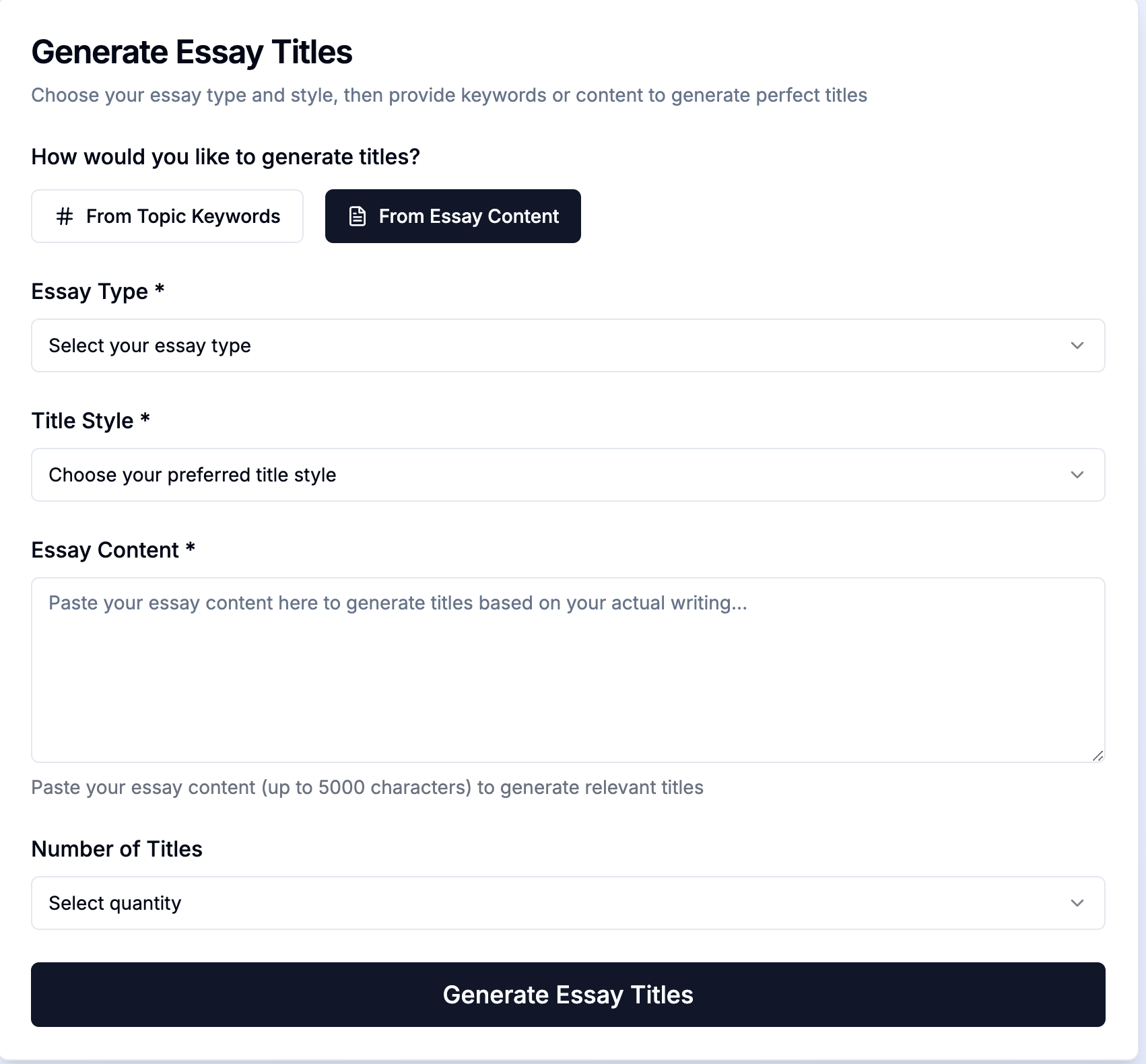 Essay Title Generator gallery image
