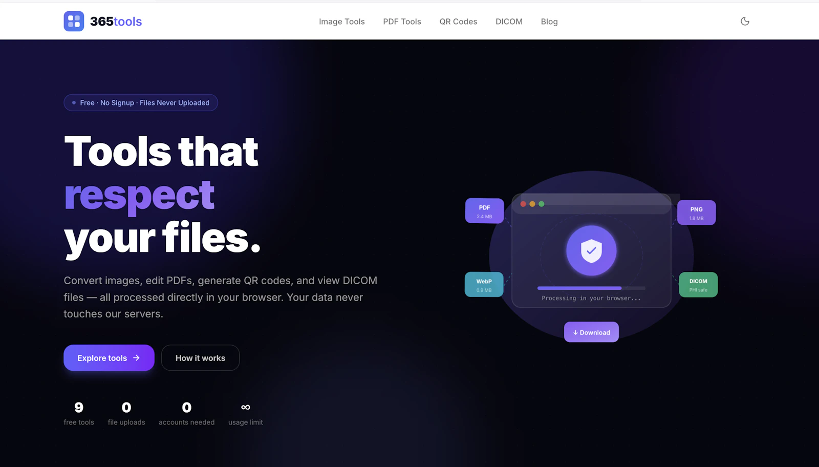 Free Online Tools — No Upload, No Signup screenshot 1