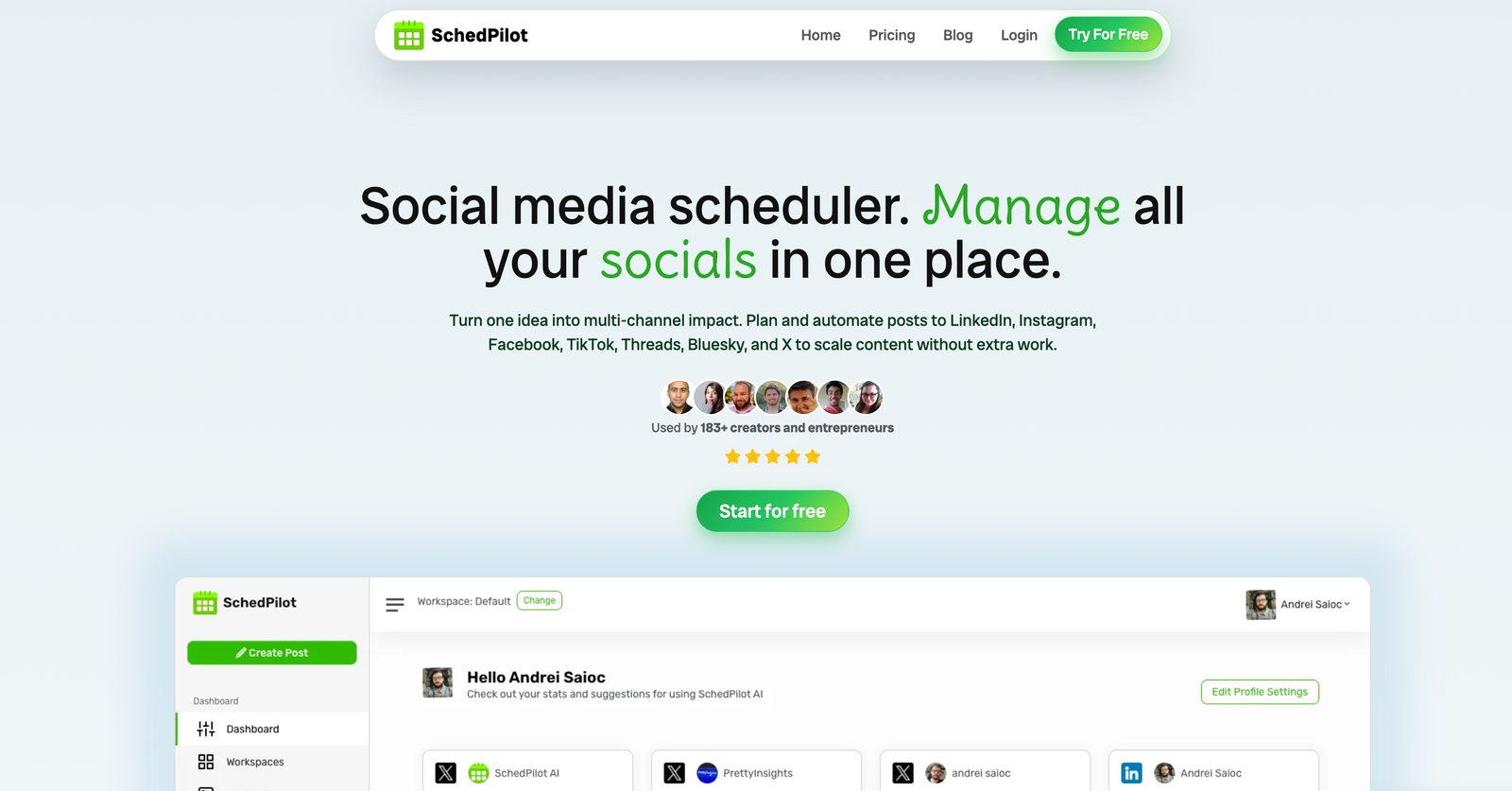 Schedpilot - Main product screenshot demonstrating key features and user interface