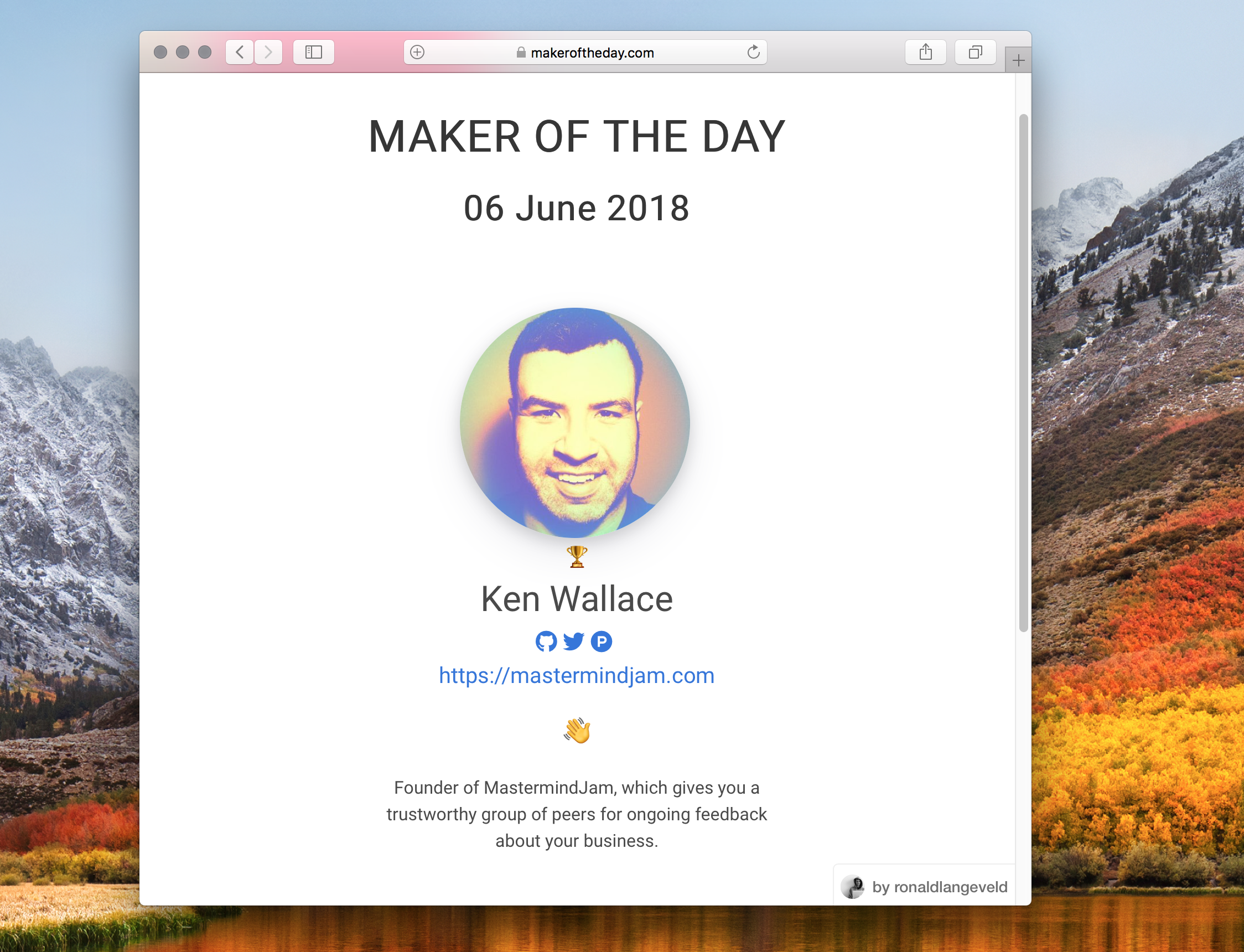 Maker Of The Day gallery image