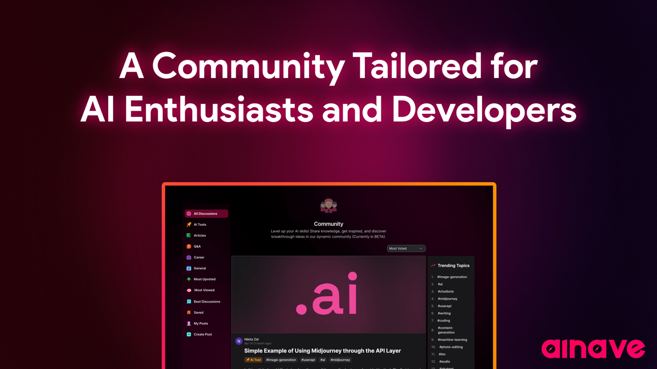 startuptile ainave-Community hub for AI enthusiasts developers and experts