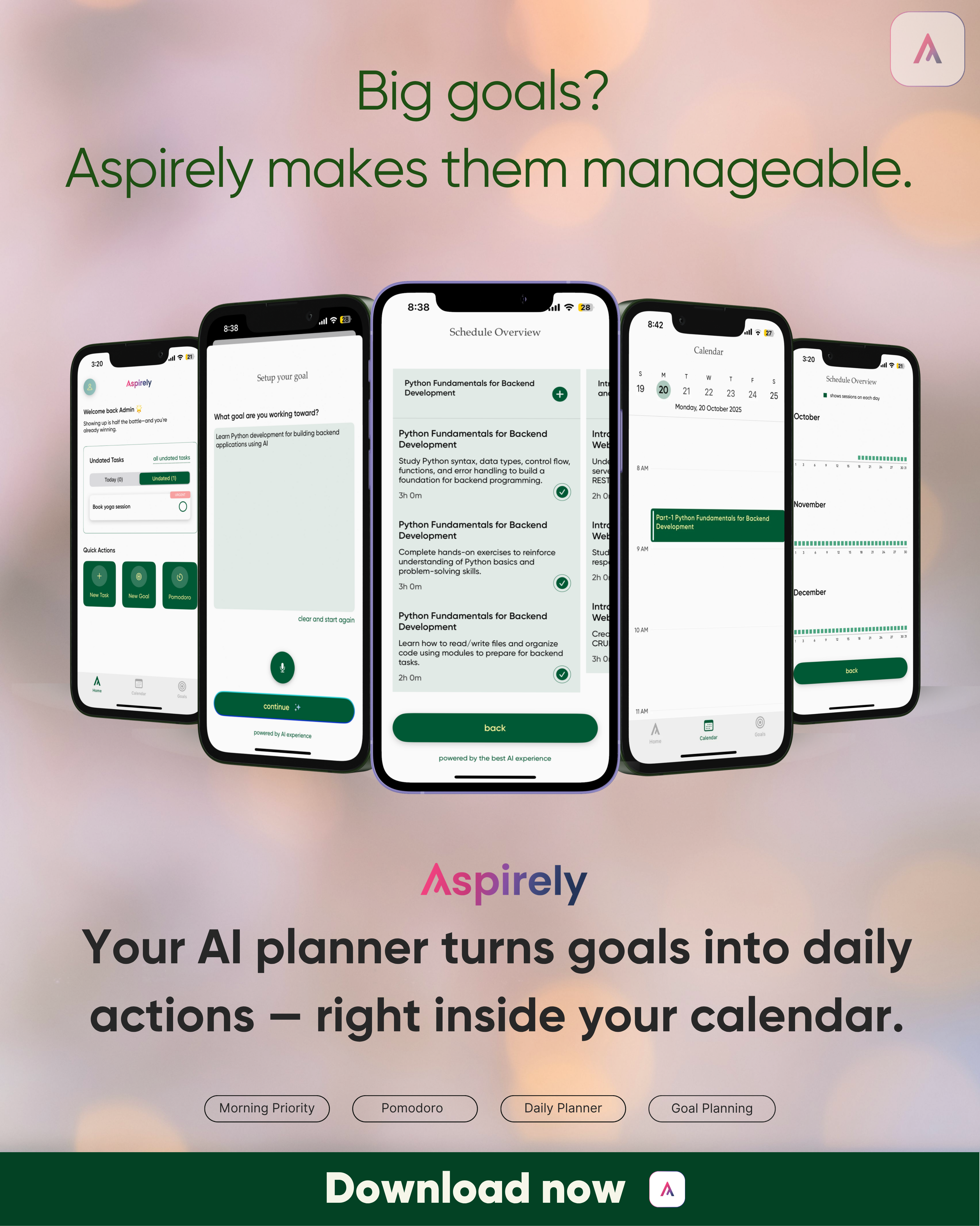 Aspirely: AI Goal & Task Planner gallery image