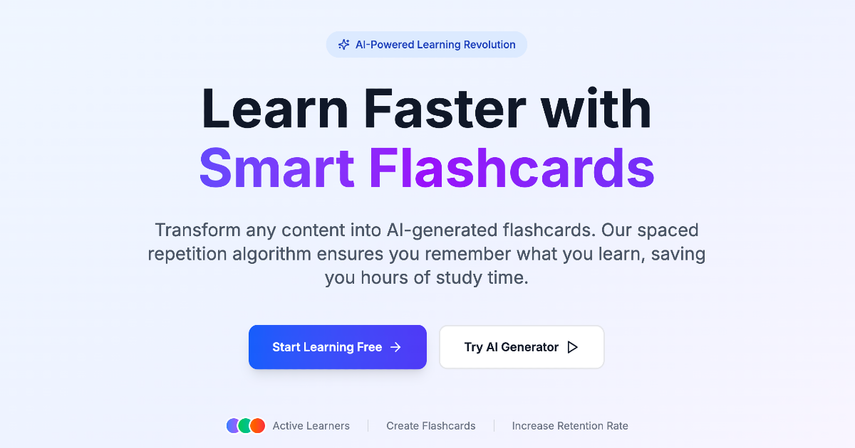 FlashLearnAI-Flashcards & Spaced Recall gallery image