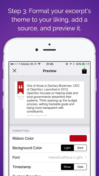 Excerpt App gallery image