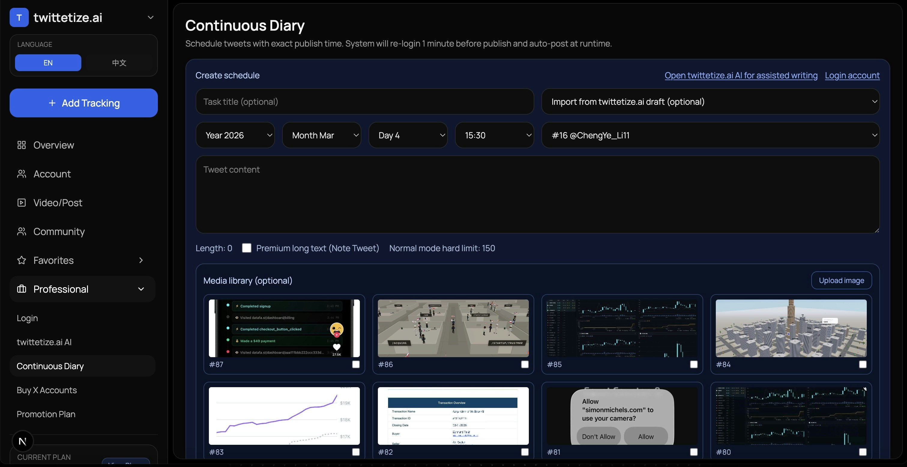 Make Twitter a predictable growth engine - Screenshot 4 showing product features and functionality