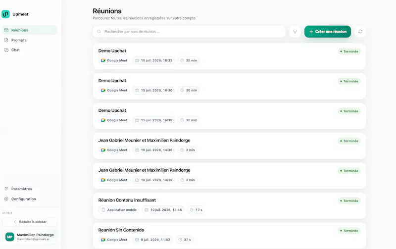 Upmeet.ai screenshot 2