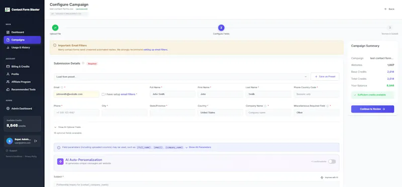 Contact Form Blaster screenshot 3