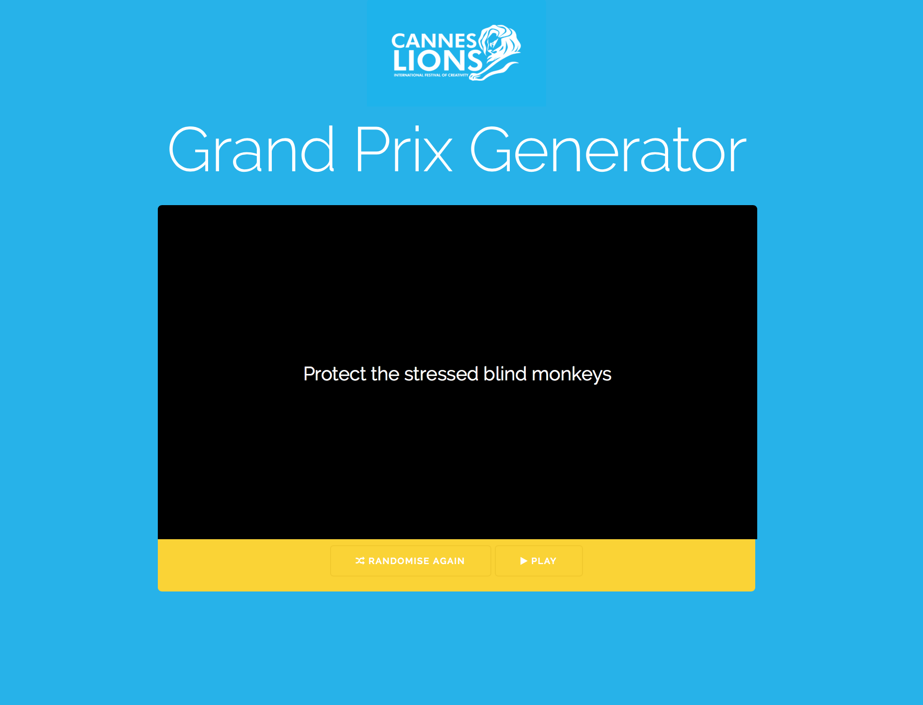 Cannes Grand Prix Generator gallery image