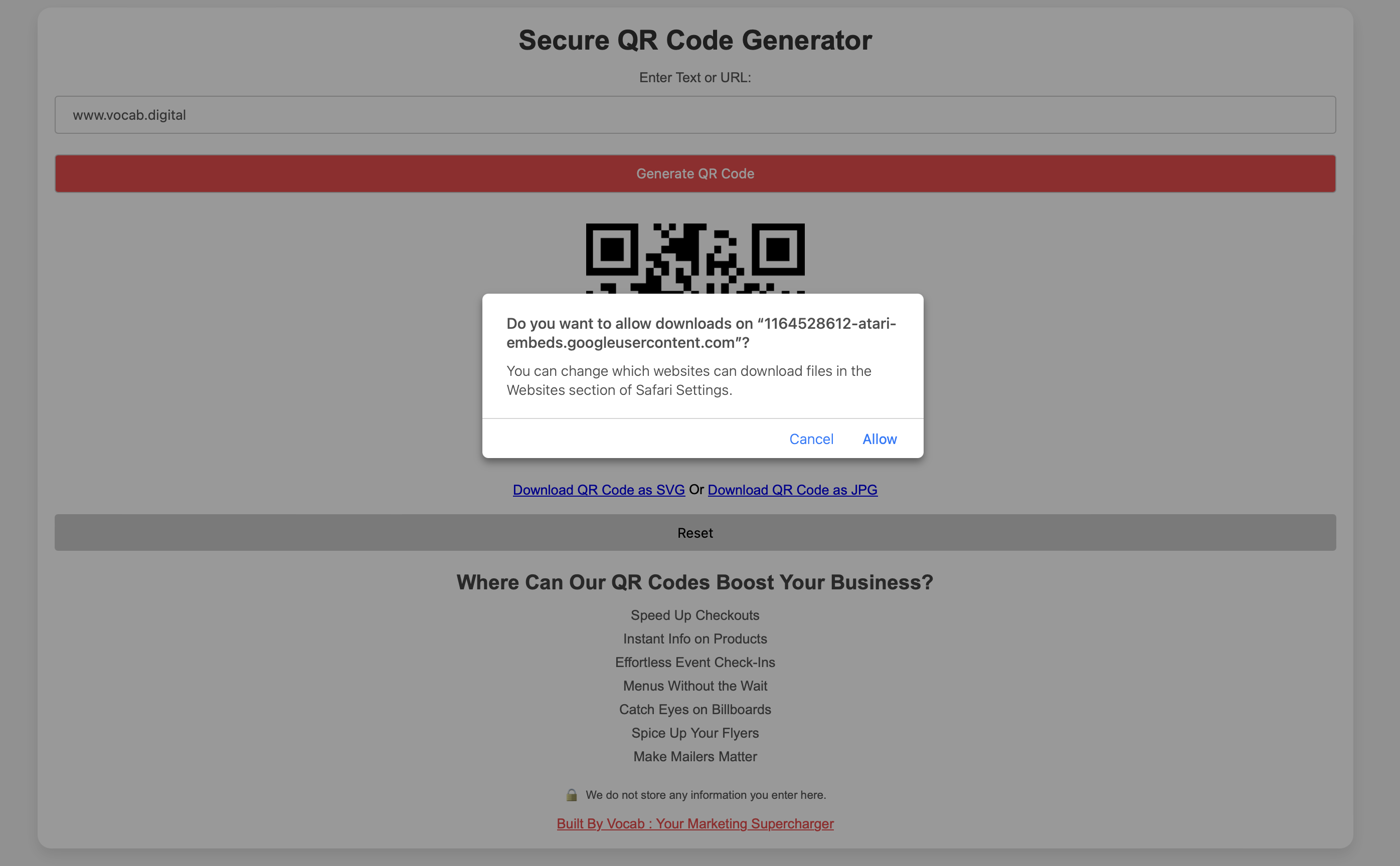 Free QR Code Generator By Vocab gallery image