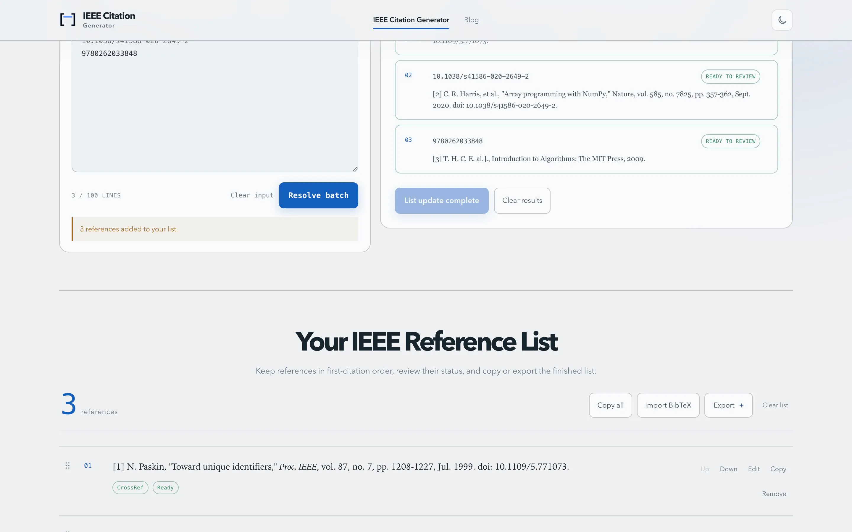 IEEE Citation Generator gallery image