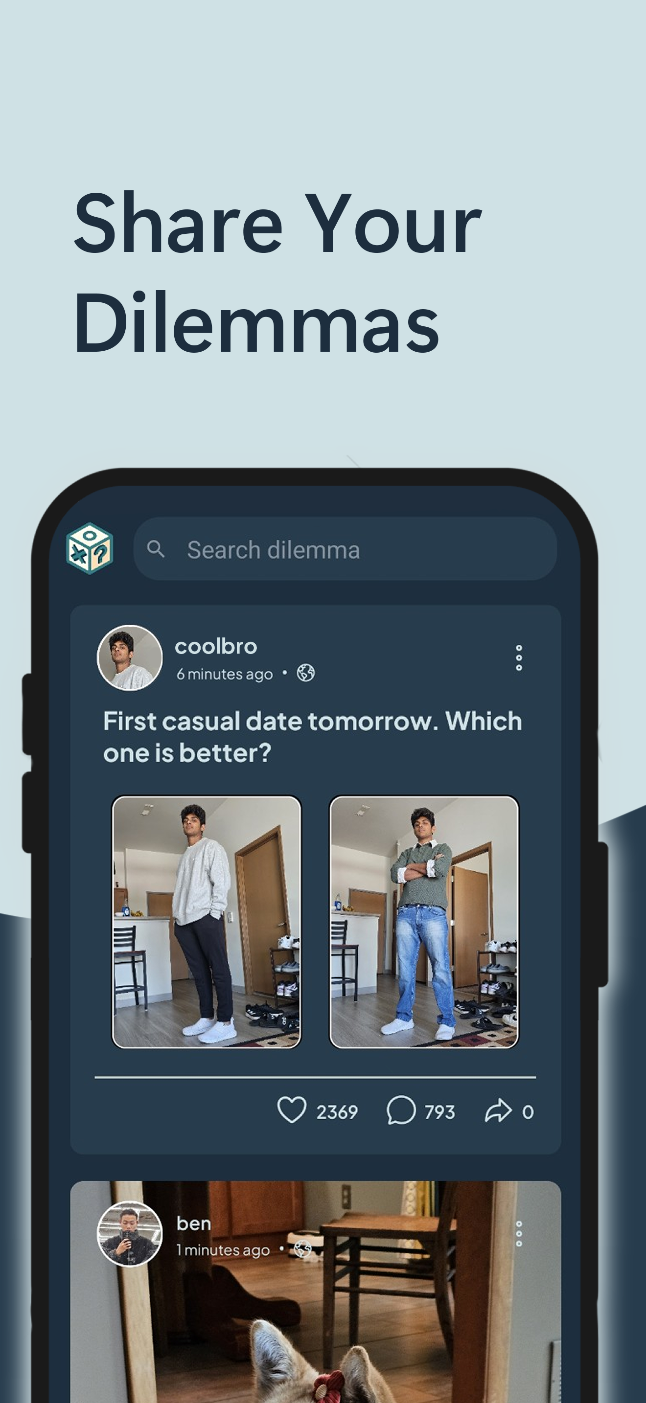 Dilemaa - Q&A social media app to share and solve dilemmas media 1